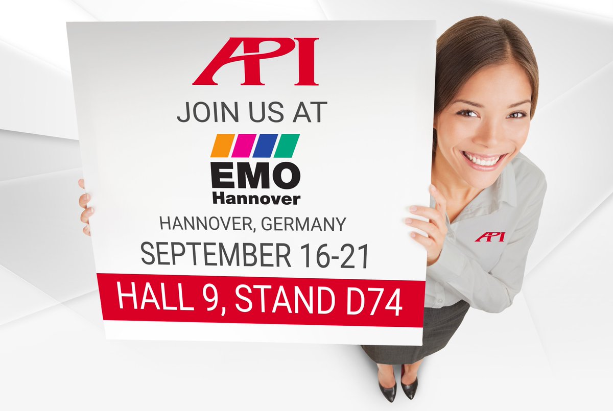 APIMetrology's tweet image. Join us for EMO September 16-21 in Hannover, Germany Hall 9 Stand D74. Come see our latest metrology products and talk with our experts about how API can help you. 
#APIMetrology #NothingBeyondMeasue #GoAPI #EMO2019 #emohannover