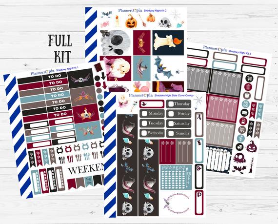 Plannertopia1's tweet photo. Shadowy Night Weekly Kit, 4 page Kit, Autumn #supplies @EtsyMktgTool https://t.co/DMf0jPQnKM #plannerstickers #matteplanner #plannersticker https://t.co/ZBHCSF0zoQ