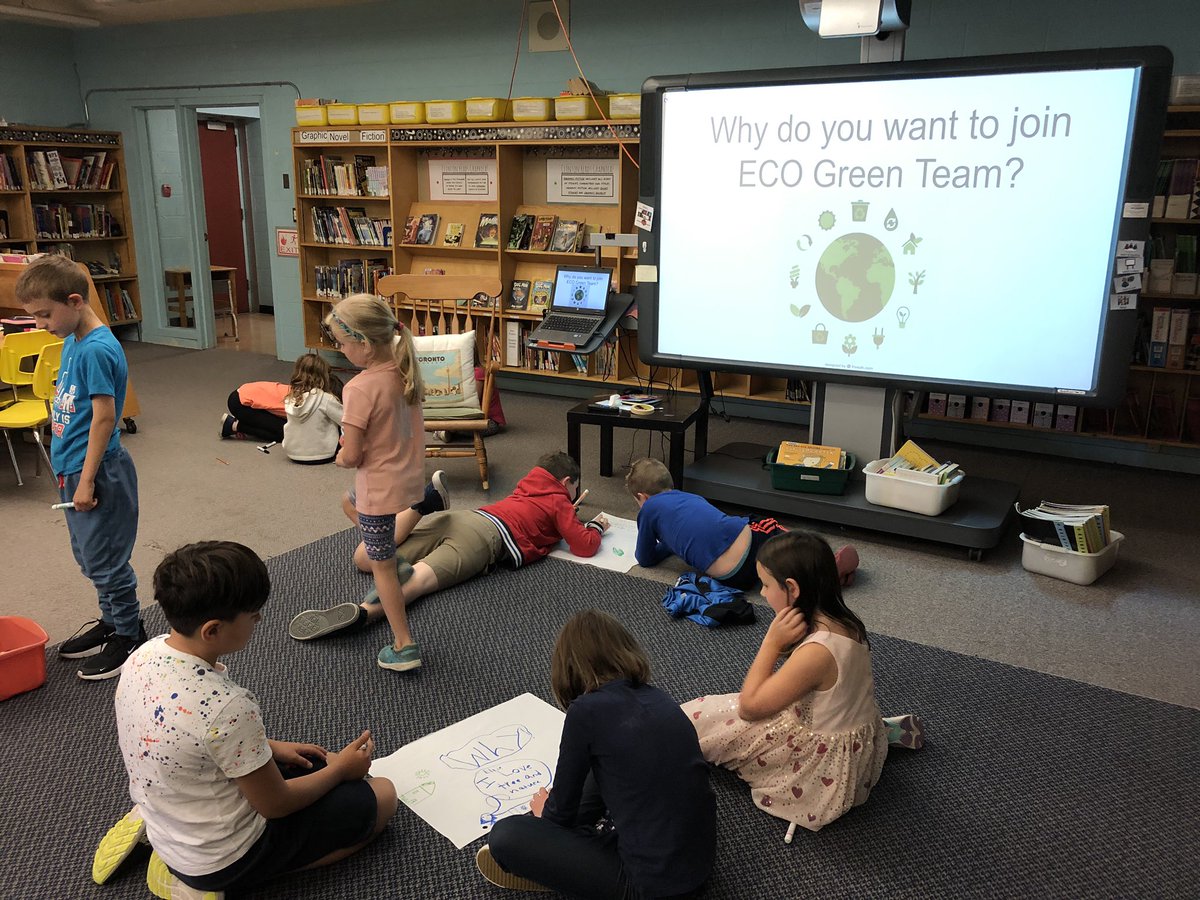 Angel04brea's tweet photo. Clinton’s Eco Green team meets every Wednesday at lunch. Their reasons for joining the team is absolutely touching.#ecoschool @ClintonTDSB https://t.co/5WUvIKuRsD