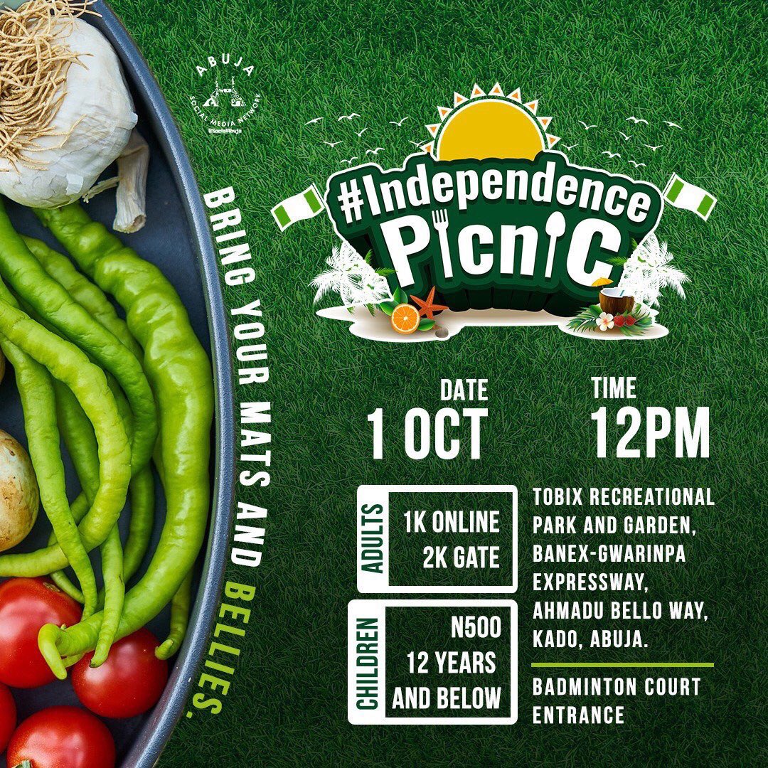 Uncle2Triplets's tweet photo. #AbujaTwitterCommunity
#Preindependenceparty
#IndependencePicnic
On behalf of d TRIPLETS , I am doing 10 giveaway tickets for kids. If u have a kid or a child that falls under d stipulated age range dat would attend, gather here and @nkay_yo will do d picking. Cheers 🥂 . https://t.co/uA3zRmhvj3