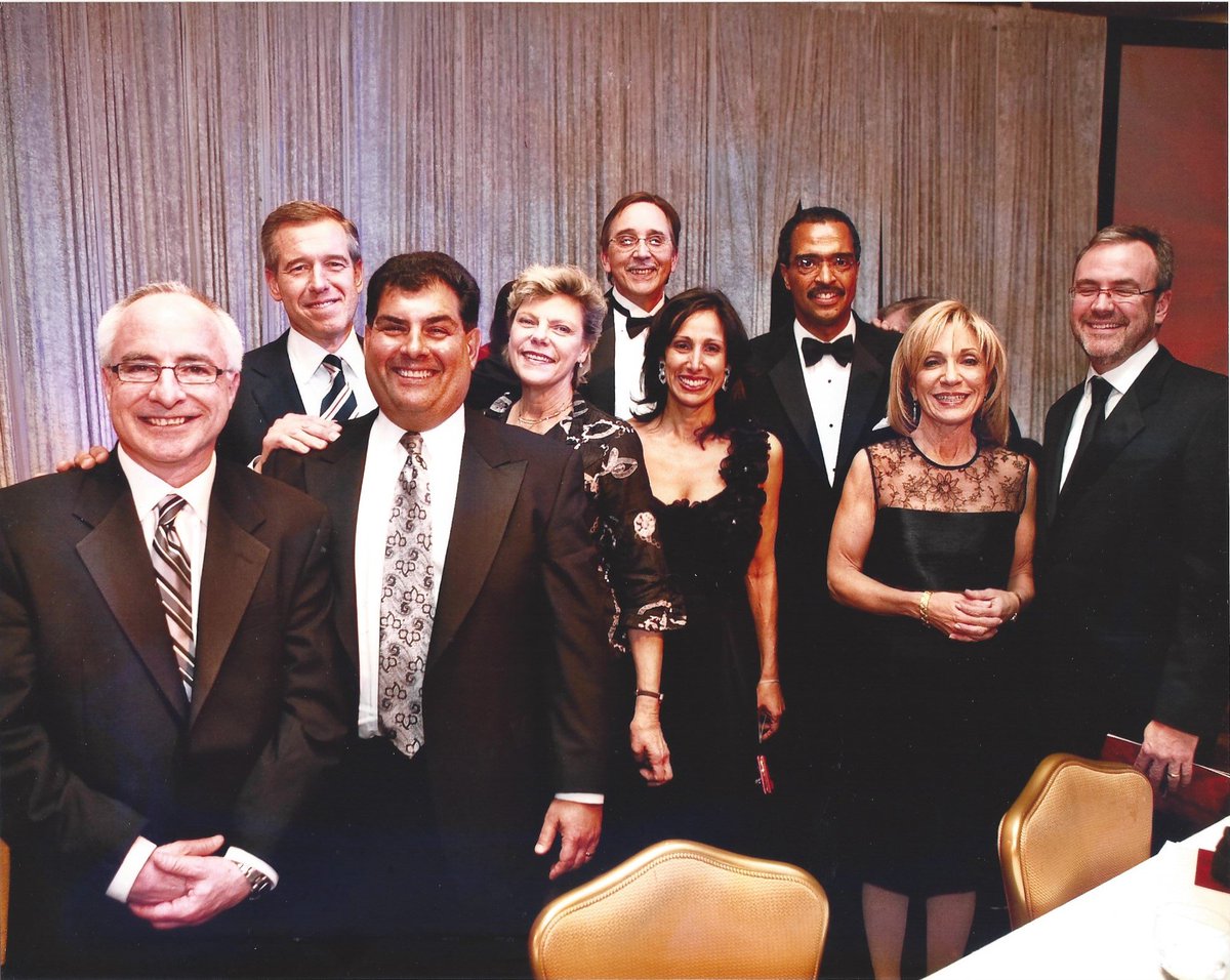 ThisSteveButler's tweet image. Picture was taken at an @RTDNA ceremony, and somebody wanted  a group photo of those with "KYW"  in their history. I asked Cokie, "You?" She said she did a kids' show on KYW-TV, but I never learned more. (Brian Williams just wanted to be in the photo-LOL) @KYWNewsradio @CBSPhilly