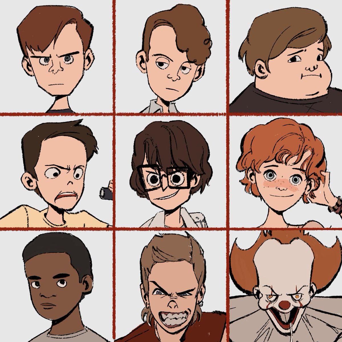mmediocreman's tweet photo. #ITMovie 
#Pennywise 

my interpretation of the best loser club and their enemies! https://t.co/08m1eXGm7C