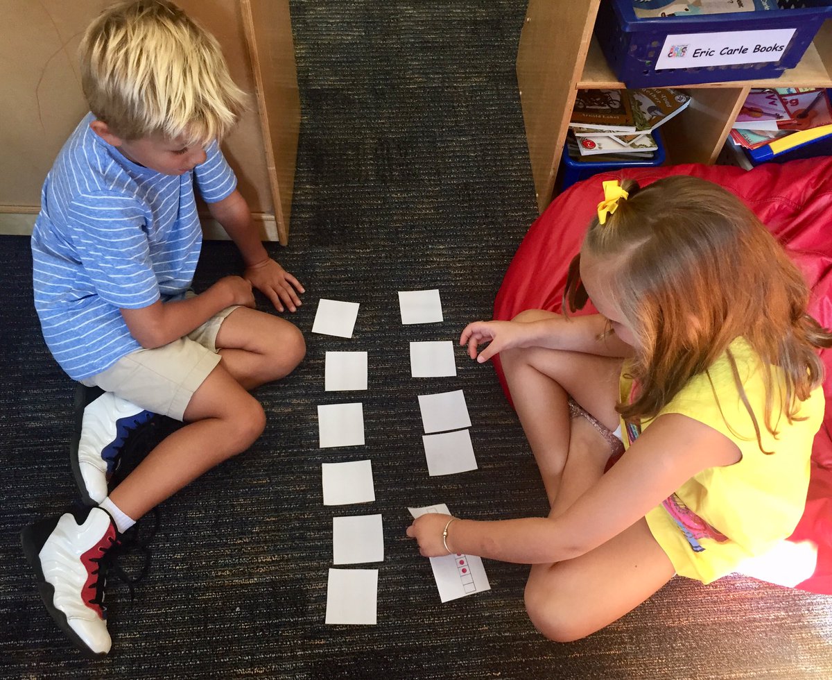 hCook_Mrs's tweet photo. Practicing matching numbers with 5 frames while playing 5 Frame Concentration with partners.  #franklinkellerkids https://t.co/oV8ak9VvQx