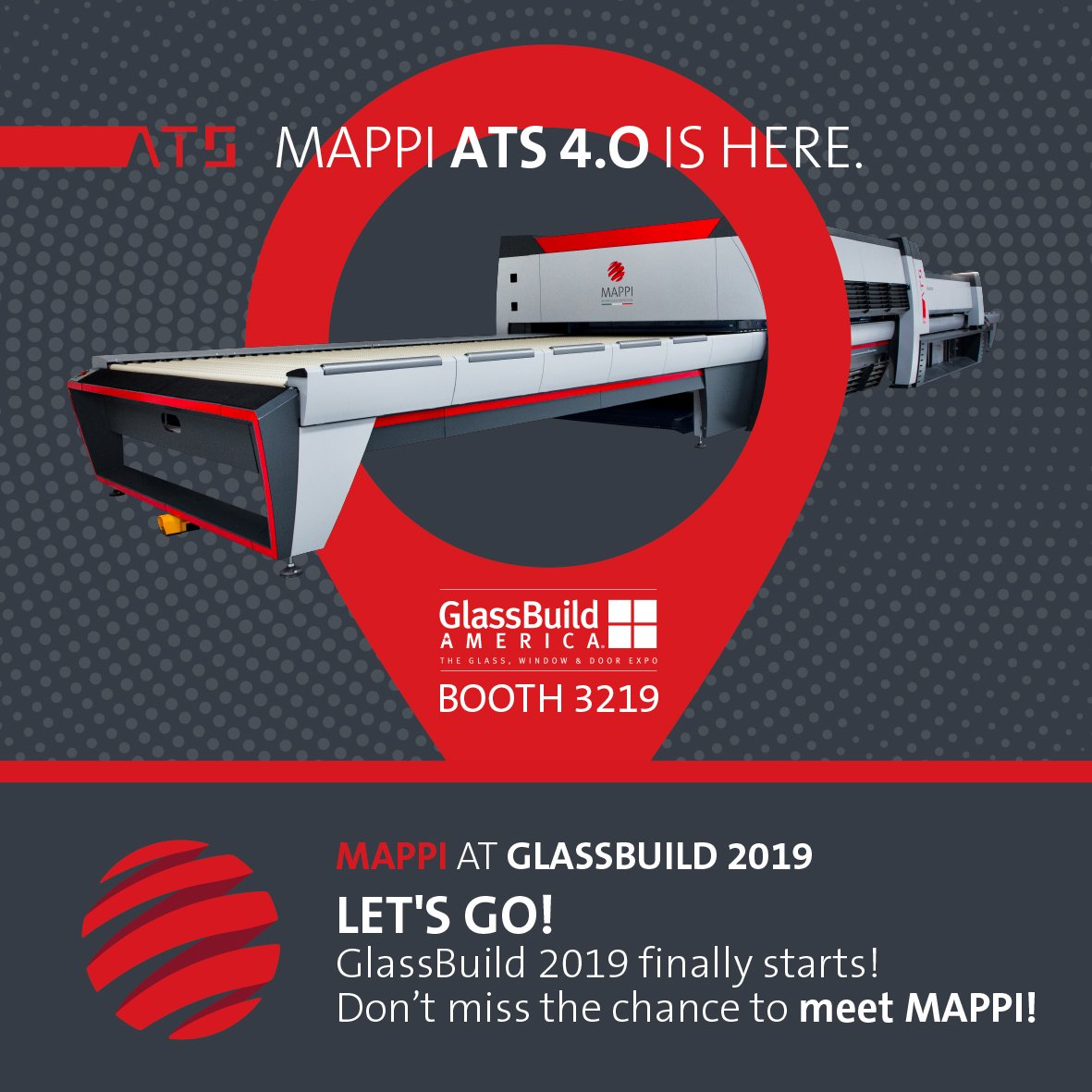 mappisrl's tweet image. #Glassbuild2019 finally starts!
Come to visit us at BOOTH 3219, 
you'll meet someone who shares your needs from over 25 years, and discover how future perspectives through #Mappi have become the present for those who aim for #excellence in the #glassindustry.
#MappiATS #MappiFOX