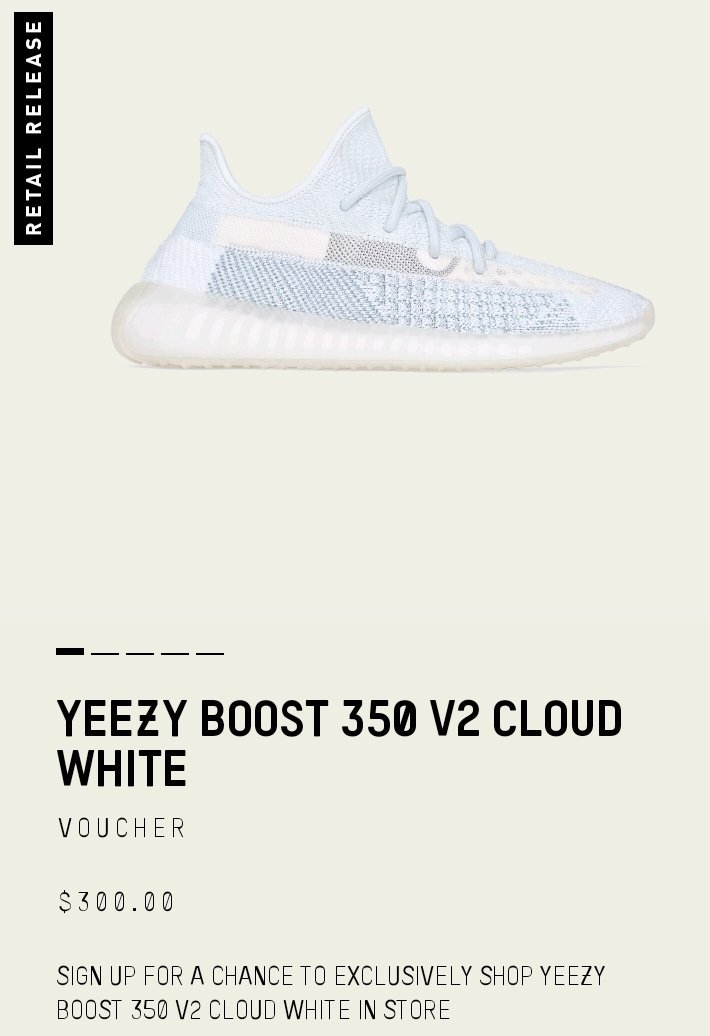 yeezy cloud white canada