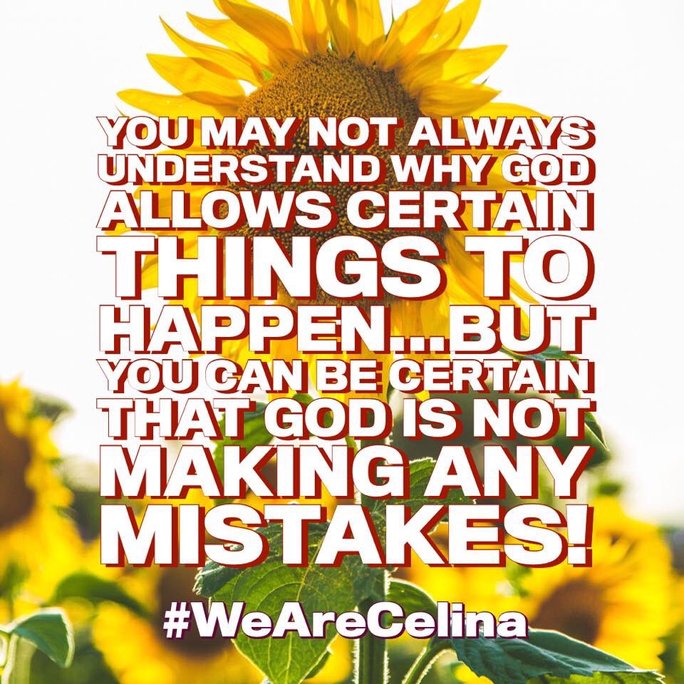 God’s plan...every day!! 🌻
#WeAreCelina #DailyInspiration