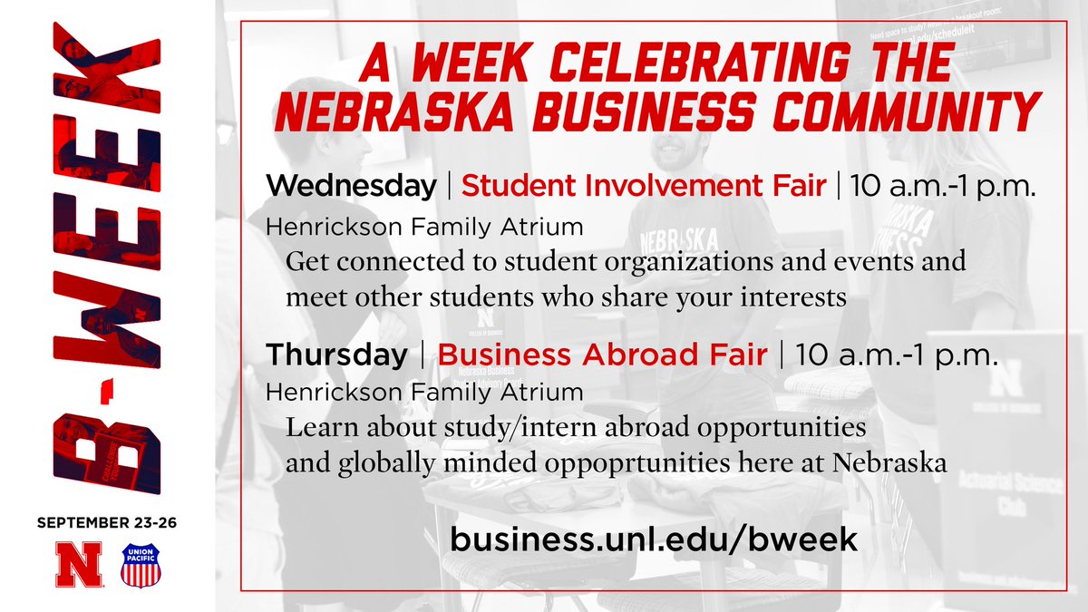 NebraskaBSAB's tweet photo. B-Week is almost here! Mark your calendars and be sure to attend! https://t.co/EsEC7252u0