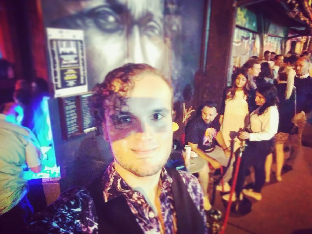 SOLD OUT! Line down the street! Thank you all for making our show at the Poetry awesome! We love you for making this possible. #kmjf19