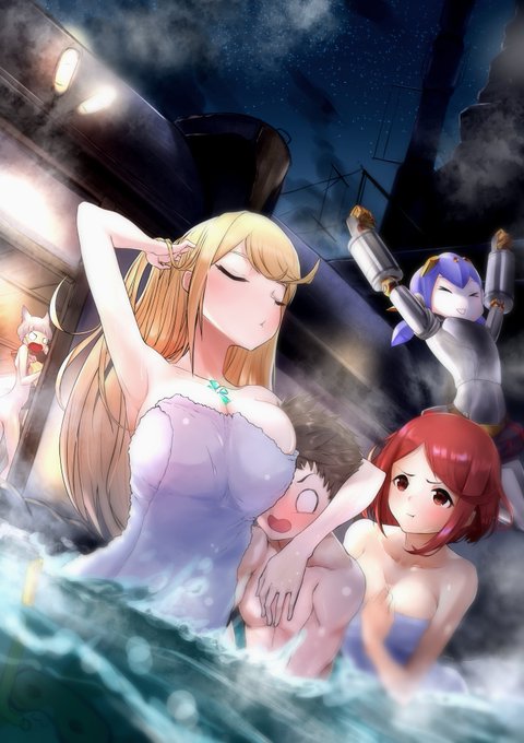 お題箱より ゼノブレ2混浴
#ゼノブレイド2  #xenoblade2 