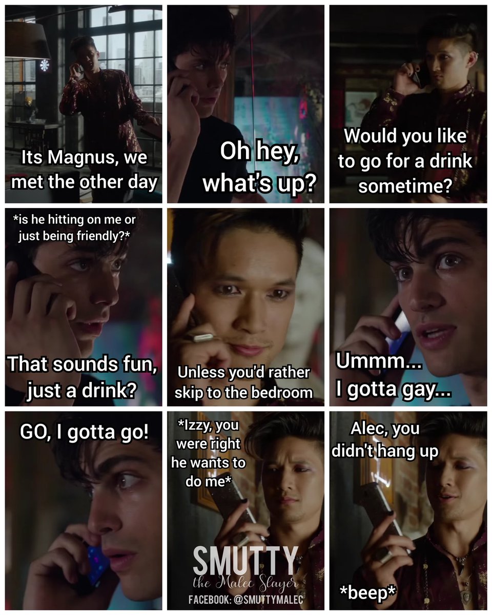 MalecSmutty's tweet photo. I gotta gay, GO!! I gotta go!
#SaveShadowhunters #freeshadowhunters #shadowhunters #shadowhuntertv #shadowhuntersedit #jalec #jaceherondaleedit #shadowhuntersseason2 #shadowhuntersseason3 #malec #aleclightwoodedit #magnusbane #magnus #lgbt #lgbtq #lgbtmemes #themortalinstruments https://t.co/1OEGdoUypT