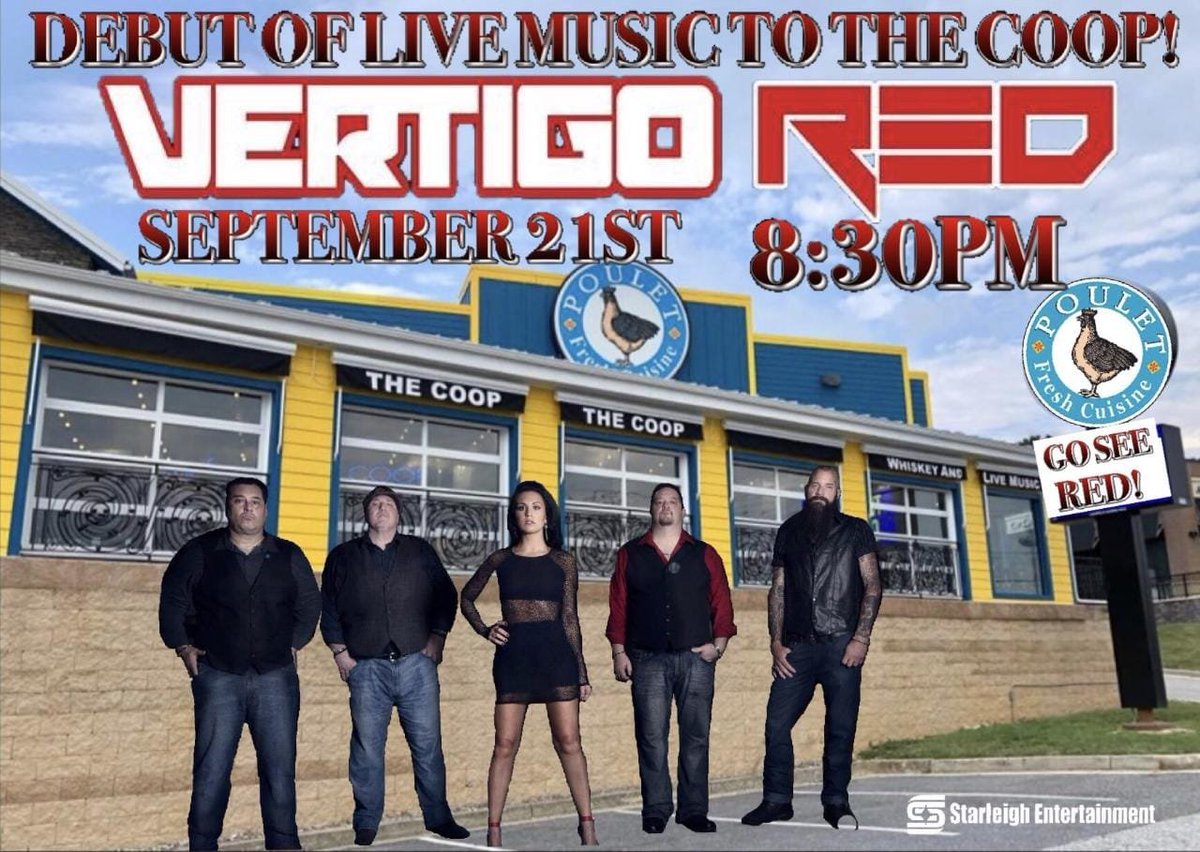 Join us this Saturday, Sept. 21st for our debut and the Grand Opening of "Live Music" at The COOP at Poulet in Timonium.  Showtime: 8:30 pm.