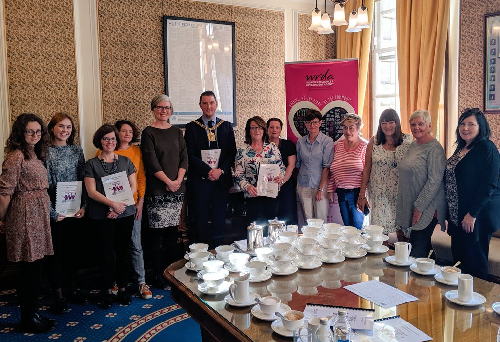 WRDA_team's tweet photo. Presentation of the final report of the North Belfast women's voices project including a women's charter for change that tackles head on some of the most challenging issues facing our communities. Difficult conversations produce courageous solutions! #communityrelationsweek https://t.co/ruMZRYmsAo