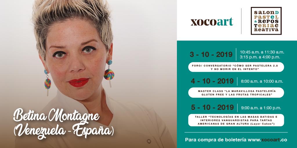 Chef Betina Montagne, llega para presentarnos su taller Tecnologías en las masas batidas e interiores vanguardistas para tartas americanas de gran altura
Pastel de Chocolate Negro Ahumado – Café – Caramelo Salado – Maracuyá y Haba Tonka.
Compra aquí:  xocoart.co/producto/talle…