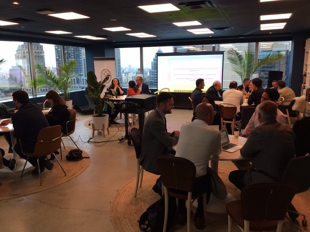 For our first day in NY, a "World Cafe" was organized to discuss about different topics with SMEs from #Cleantech and #SmartCity and different US companies ! It was a real #success ! 

@TENERRDIS @greentechstyria <a href="/SBHub/">Sust Business Hub</a> @ReWallonia <a href="/CLEANcluster/">CLEAN</a> <a href="/ICN_Secretariat/">ICN Secretariat</a> <a href="/Clusters_EU/">European Cluster Collaboration Platform (ECCP)</a>