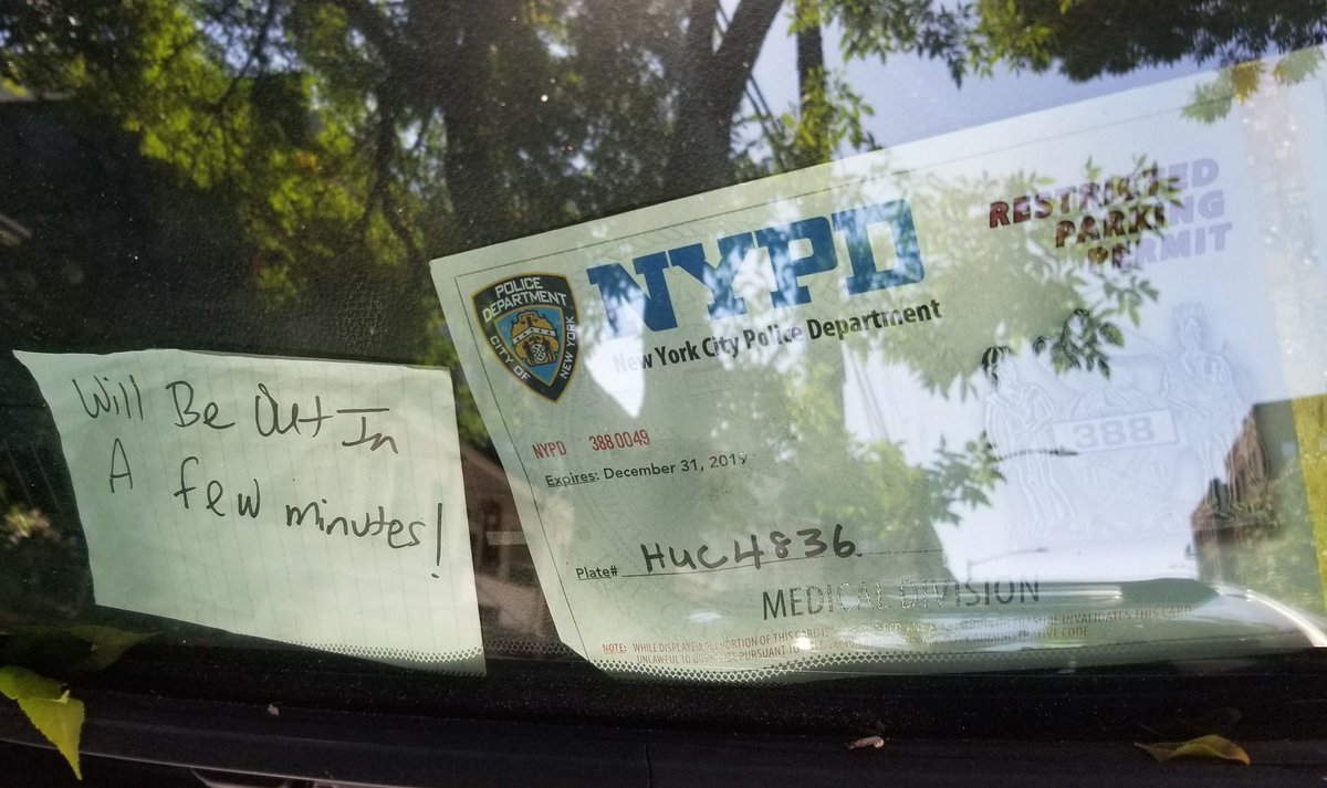 Strike 19:Still has the  @NYPDnews placard.Still allowed to park at the fire hydrant. #placardcorruption
