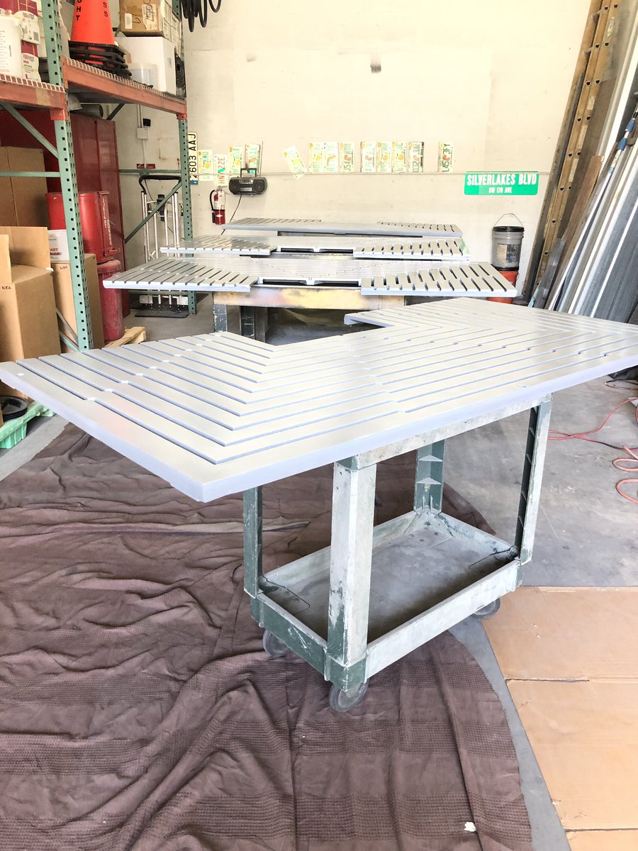brightbrassCo's tweet image. In-house refinishing and painting this iron tree base structure to give an aluminum appearance.
.
.
#brightbrass #iron #ironstructure #ironstructures #ironmetal #ironrestoration #metalrefinishing #metalpainting #metalrestoration #aluminum #propertyrenovation #propertyrestoration