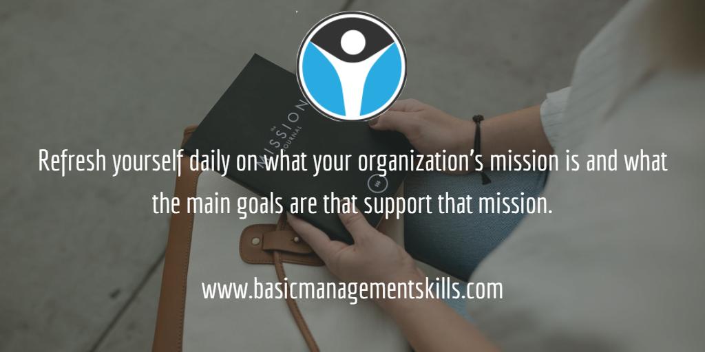 managebasics's tweet photo. When is the last time you reviewed your organization's mission statement? If it's been a while it might be time to see if your goals are in line with that mission. #mission #goals #management #leadership https://t.co/yJiWA7OJFR