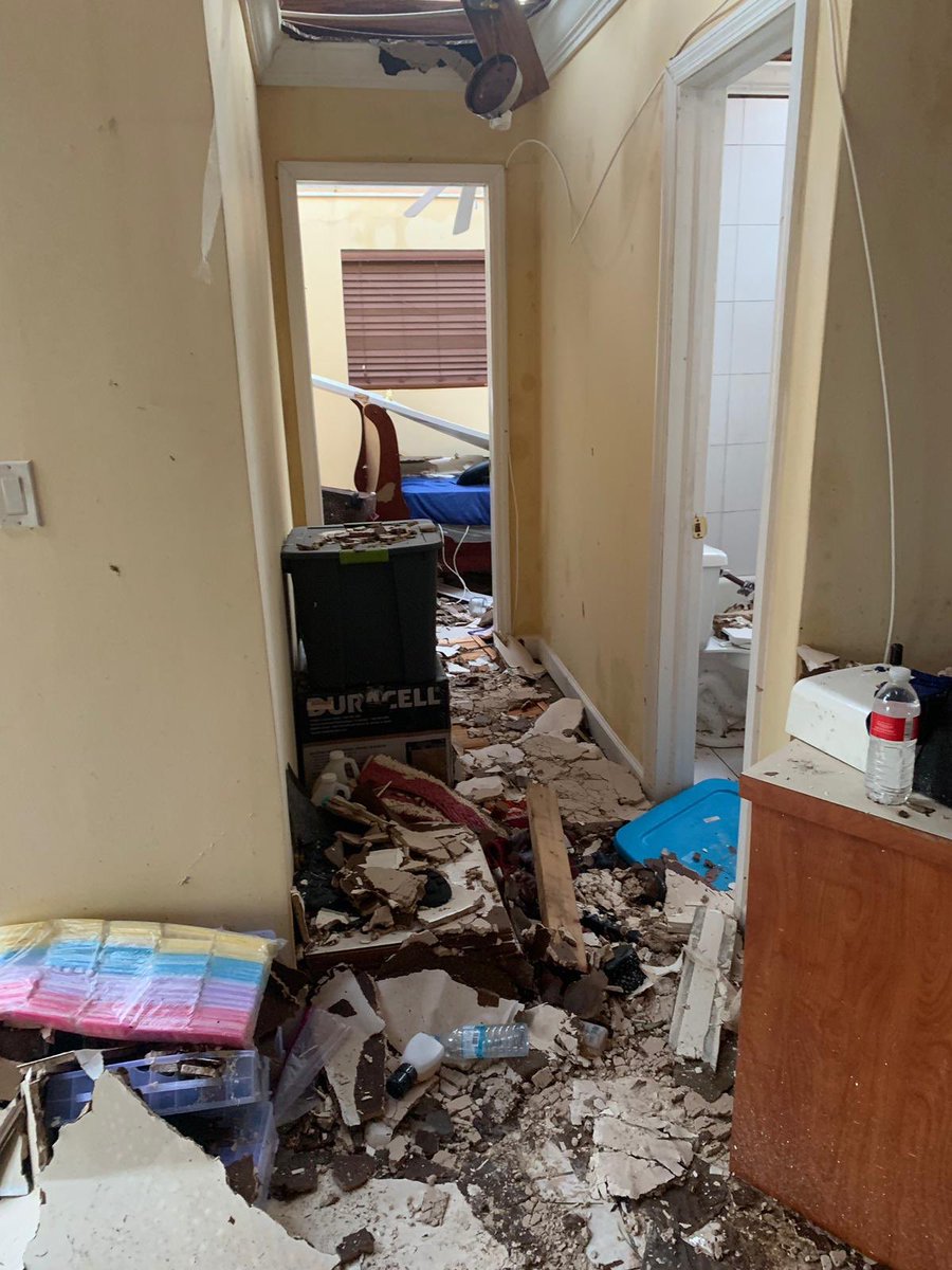 bearcat_mbb's tweet photo. As Coach Sheehy mentioned in an earlier tweet, one of our players lost everything in Hurricane Dorian!  Here are some pictures of the their devestation!  Please consider helping Godfrey and his family! https://t.co/mLX3c7SJJ5
