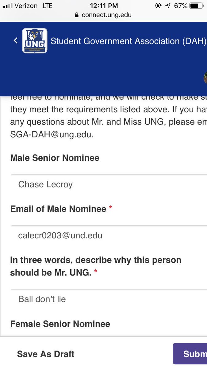 CharlieWhitmire's tweet photo. Be heard! Vote for Mr. and Miss UNG📈🤧 https://t.co/z5WczWbUIt