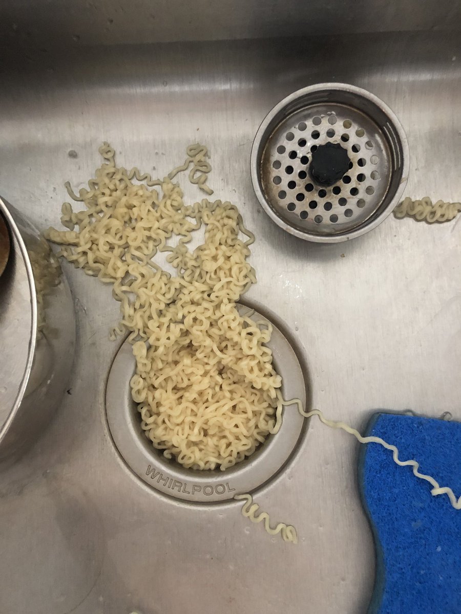 madvandyke's tweet photo. i just poured all my ramen in the sink trying to drain it ... so yeah that bouncy ball really is the best thing for me right now https://t.co/5bYDz7ug1r