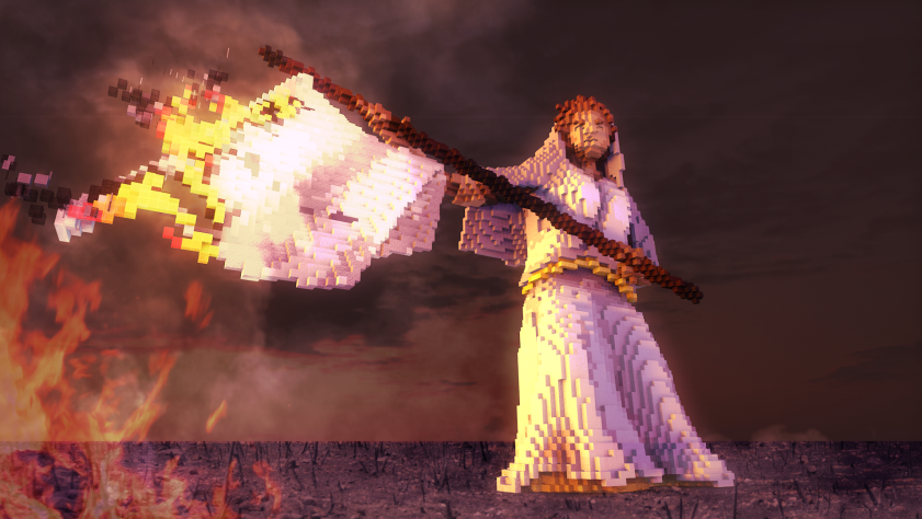 TeamAlvyre's tweet photo. New build !
 🤟🤟Here's the godess Hestia, the virgin godess of the home fire 🤟🤟
🔥🔥 Get ready for the new project ! 🔥🔥
#minecraft https://t.co/zQgR5P4mON