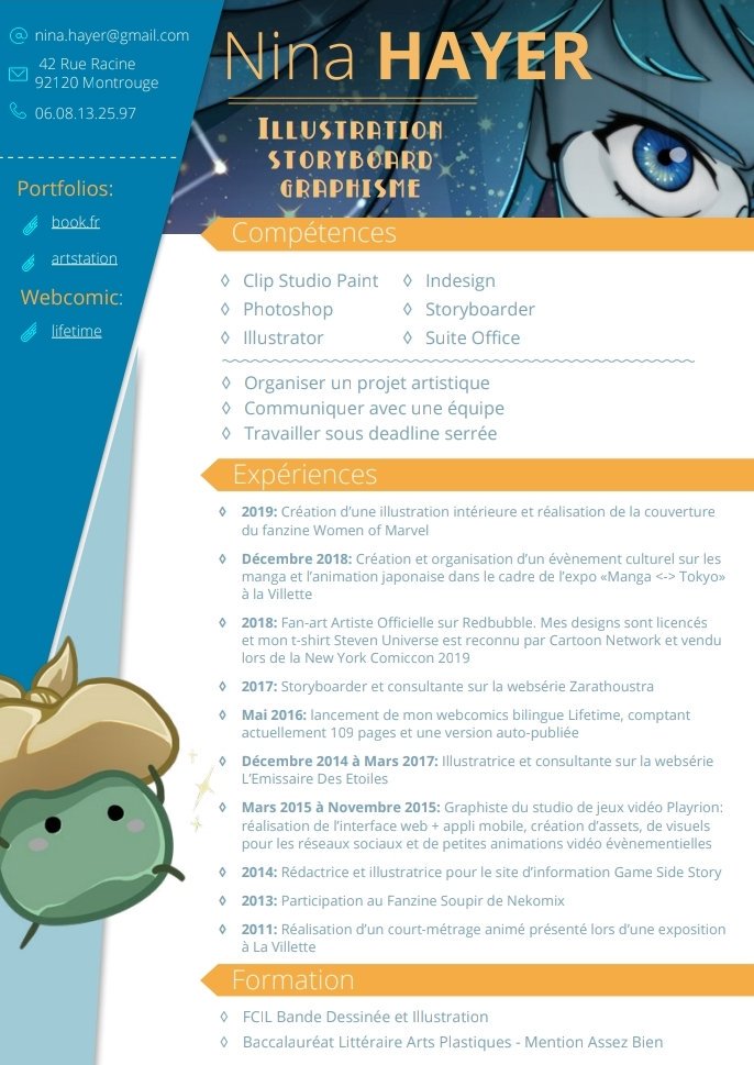 Hello! 
Je cherche une alternance d'un an dans l'edition au poste de graphiste/maquettiste sur Paris!
Si vous cherchez quelqu'un avec de l'experience dans la BD et l'illustration je suis là pour vous! ✏

Merci pour vos RT 🙇‍♀️

➡️ nina-book.book.fr
➡️ nhoujo.artstation.com