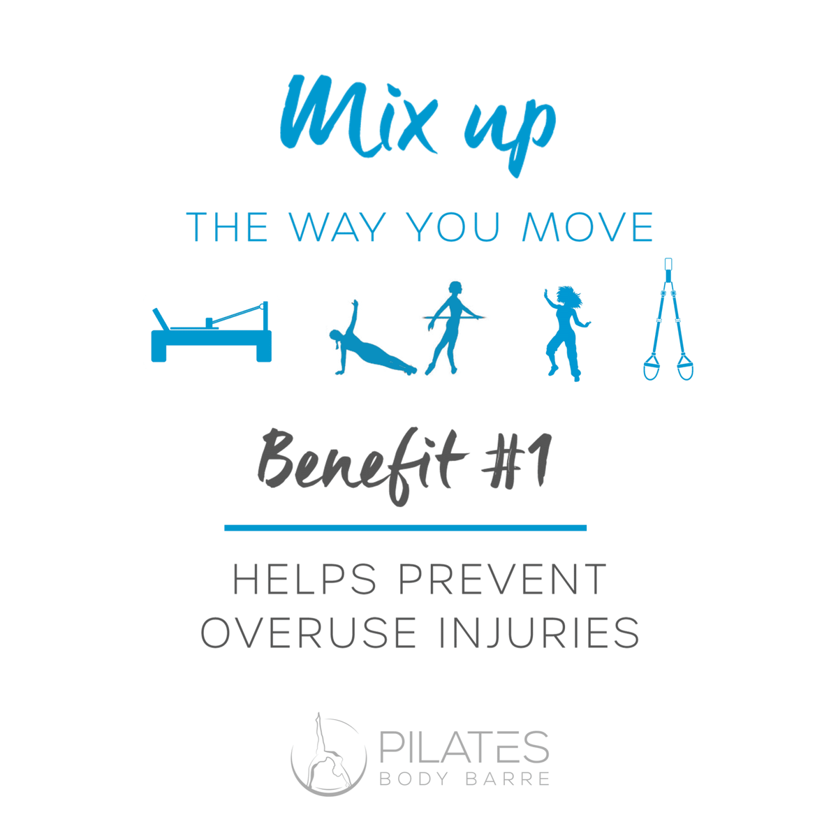 PilatesBB's tweet photo. At PBB, you'll always find lots of different ways to challenge your body and your mind...AND your first class in our fitness room is FREE! Stay tuned for more reasons to mix up the way you move! https://t.co/ZK9zErnKcL #movementismedicine #mixitup #PBBnky #PilatesBodyBarre https://t.co/TBHPgTW9HG