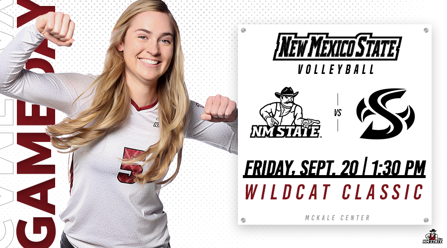 NMStateVBall's tweet photo. 🚨GAMEDAY🚨

🆚: Sacramento State
📍: McKale Center
⏰: 1️⃣:3️⃣0️⃣ PM MT
📈: https://t.co/ZJUMf5Ka0p
🎙️: https://t.co/QteEf4EddJ
💻: https://t.co/YlLP2uyYxW

#AggieUp https://t.co/JUY1xrtUMY