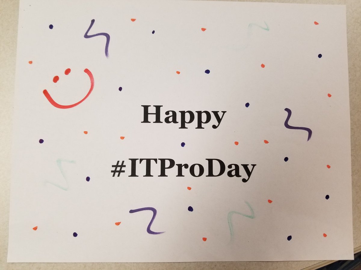 MLEricks's tweet image. Thank your crew for all they do!  We love our BPS101 Tech Team, always working to help keep us always learning.  #ITProDay #101alag