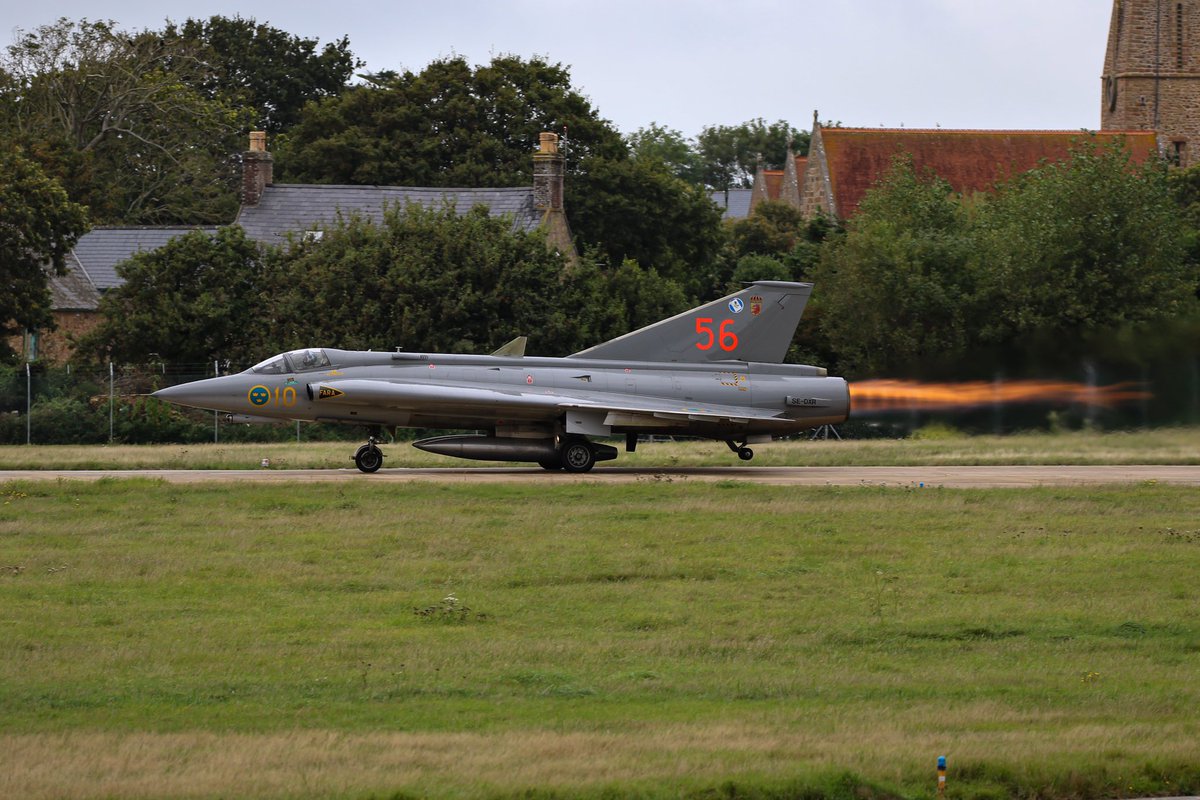 JamesHancock96's tweet photo. Had a good couple of days at @JerseyAirshow last week. 

Plenty of highlights, though seeing the @SwAFHF’s aircraft will never get old, here’s their Draken departing on Friday.

Plenty more pictures can be found on my website: 

https://t.co/EH6vuuSNwb https://t.co/q75kDWho8P