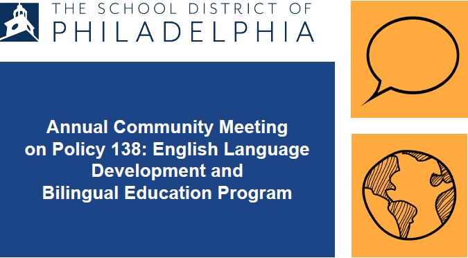 sdpFACE's tweet image. TONIGHT: @sdp_multilingua &apos;s first of 3 Annual Community Meetings on Policy 138! Join to learn about and provide feedback on English Language Development and Bilingual Education Programs.

RSVP for 1 of 3 locations: bit.ly/Policy138Meeti… to attend!

#EnglishLearners #PHLed
