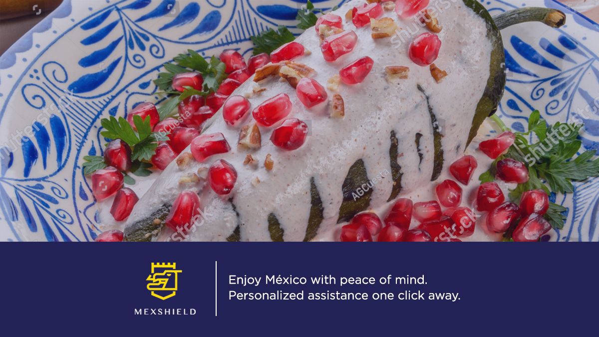 MexShield's tweet photo. #México101 Mexican food edition: Visiting México in september? Chiles en Nogada are a MUST if you want to try the best in Mexican cuisine this month.
#México #Mexshield #Mexicanfood #chilesennogada https://t.co/7j4qpLcViQ