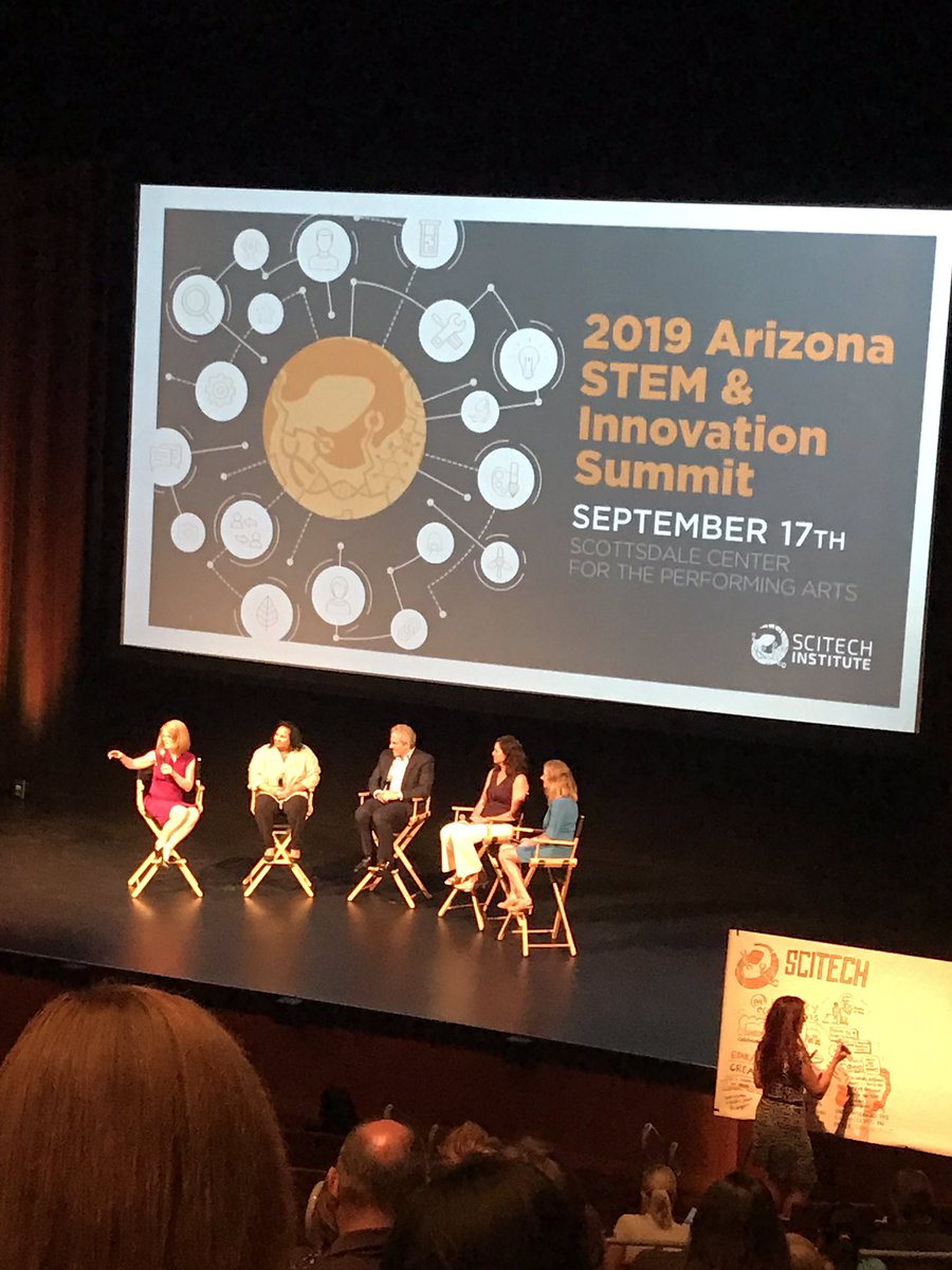 swordscientist's tweet image. Listening to the Keynote panel at the #azscitech Innovation Summit.  So happy to see four women on that stage, all leaders in STEM!