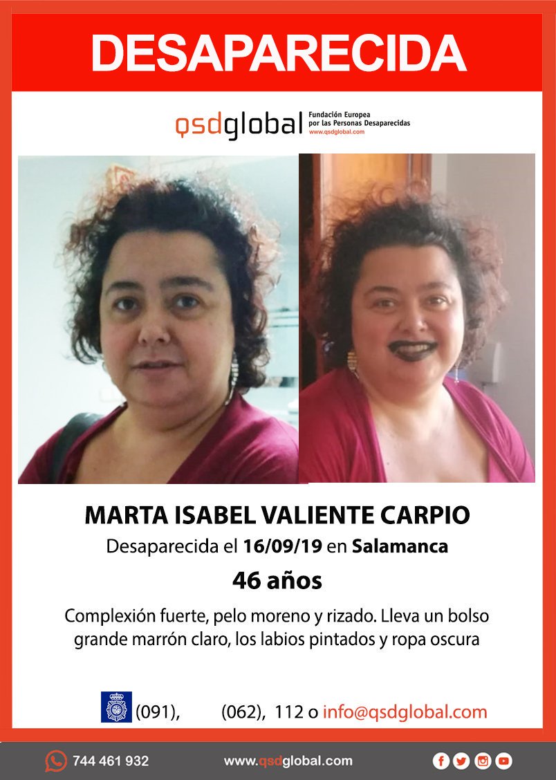 guardiacivil's tweet photo. Colabora
Esta es Marta, y ha #desaparecido en #Salamanca
Si la ves 
☎062
☎091
☎112
Tu RT no cuesta nada y puede ayudar mucho https://t.co/k8OmNQ2xMq