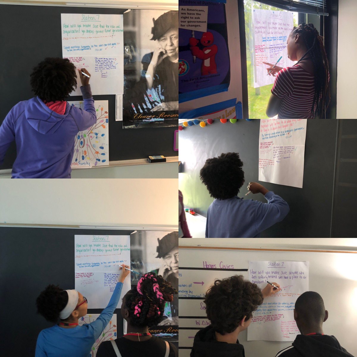 Nothing better then students who are engaged in their learning, taking accountability and reflecting with their peers! #RichInStudentSuccess #civics