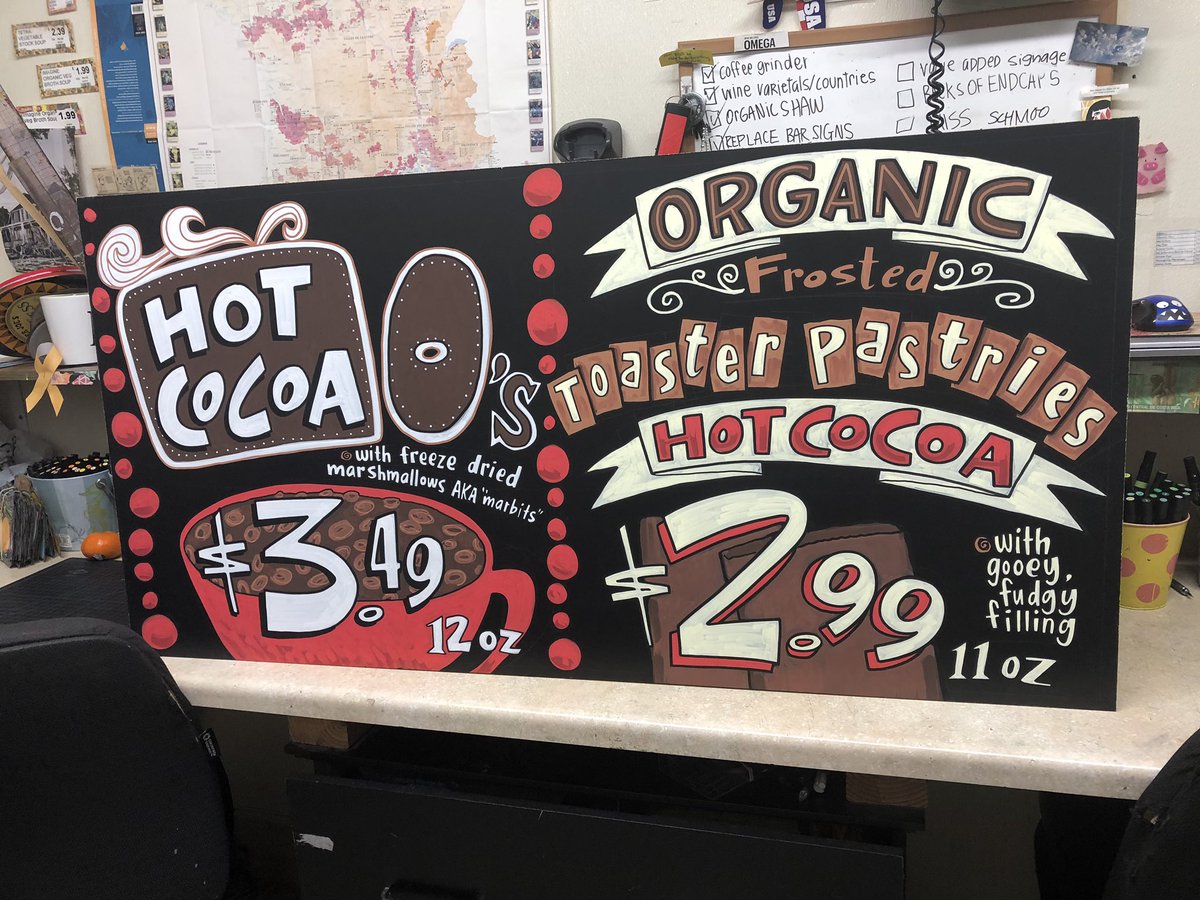 jenicaviolet's tweet photo. Endcap is complete! #ChalkboardArt #ZigPosterman #ZigWoodcraft #UniPosca #VisualStoryteller https://t.co/ArsQnSF8F2