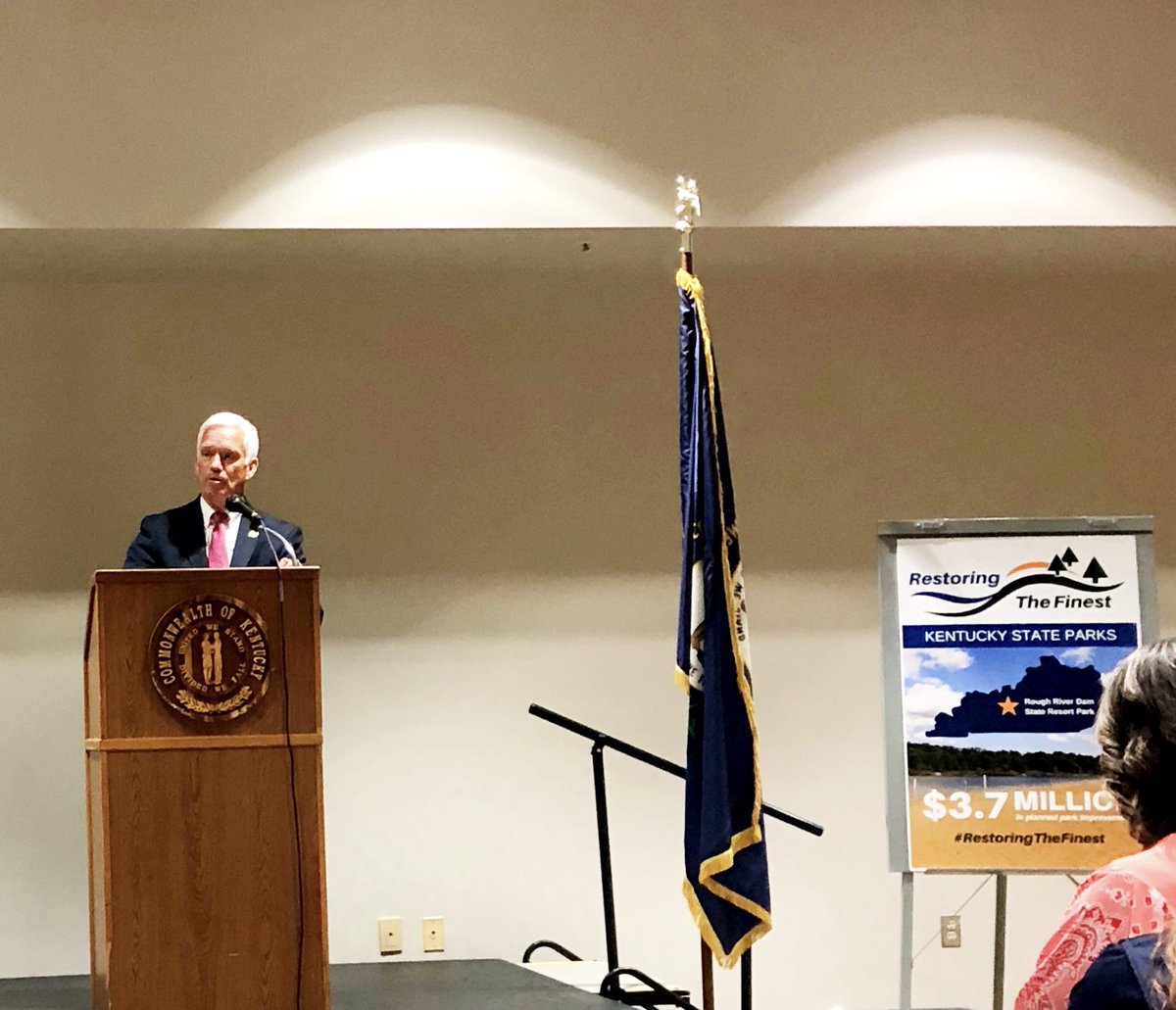 KyTAHC's tweet photo. We had a great event at Rough River Dam State Park yesterday, announcing nearly $3.7 million in improvements on the way as part of our #RestoringTheFinest initiative! Thanks to all who joined us! #kystateparks #TravelKY

https://t.co/6BCRYS8dMg https://t.co/GNxJ2cPH1i
