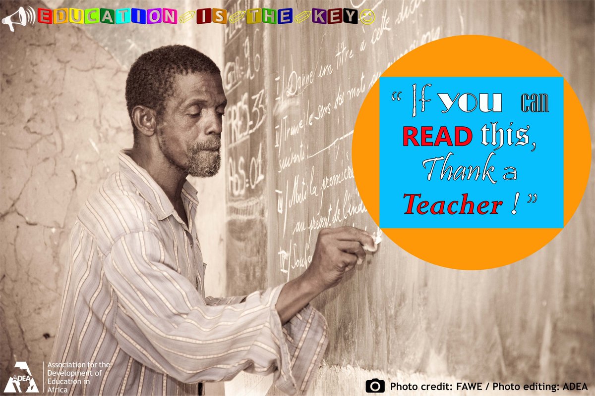 ADEAnet's tweet photo. A good #teacher 👨🏿‍🏫👩🏾‍🏫can inspire hope, ignite the imagination, and instill a love of #learning!

#Education is the key 🗝️
RT if you agree with us! https://t.co/zMsRvLzlYj