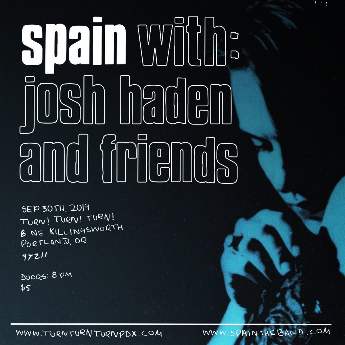 Spain (@spaintheband) on Twitter photo We’re playing Sept. 30, 2019 <a href="/turnturnturnpdx/">Turn! Turn! Turn!</a> in Portland, OR. #spaintheband #indiepop #slowcore #americana #freejazz #portland #livemusic We’re playing Sept. 30, 2019 <a href="/turnturnturnpdx/">Turn! Turn! Turn!</a> in Portland, OR. #spaintheband #indiepop #slowcore #americana #freejazz #portland #livemusic