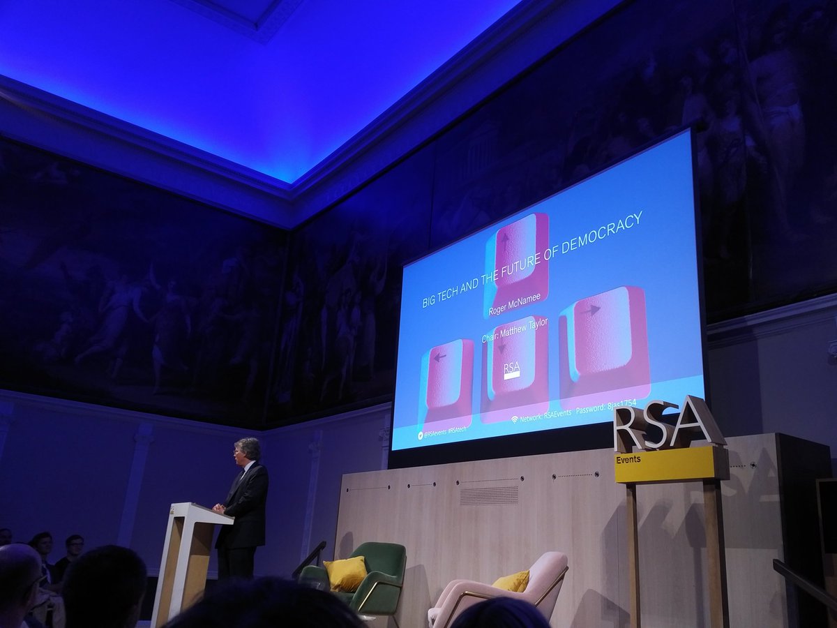 stratageeb1's tweet photo. Great to be back at the @RSAEvents for a"Big Tech and the Future of Democracy" by #RogerMcNamee #RSAtech. https://t.co/H9Oh1lAKmK
