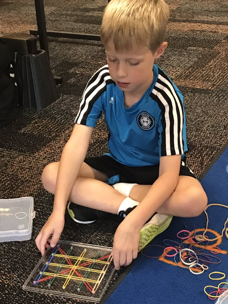 MrsDugachClass's tweet image. Working at workplaces! #geoboardshapes #everyoneisamathematician #cfevsHOME