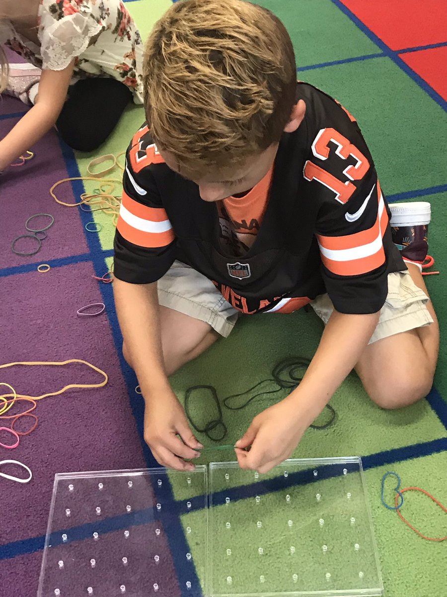 MrsDugachClass's tweet image. Working at workplaces! #geoboardshapes #everyoneisamathematician #cfevsHOME