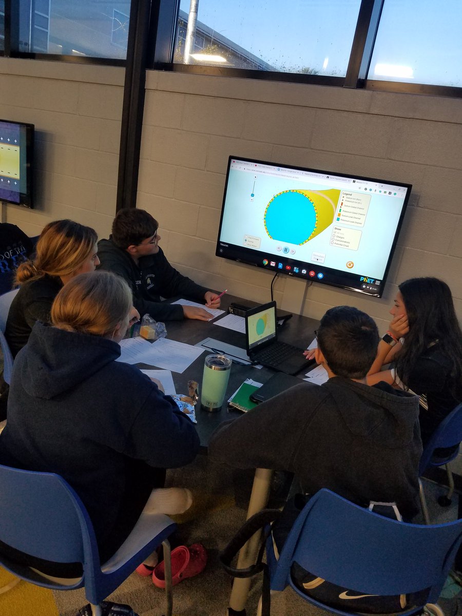 Our students LOVE our new Collaboration Center!!! Here our exercise science students are using an online simulator to learn about how our nervous system works. <a href="/MV_Knights/">Moshannon Valley SD</a> <a href="/JohnZesiger/">Dr. John W. Zesiger</a> #MVTakingPride