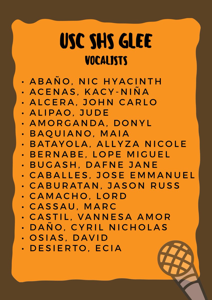 USCGLEE's tweet photo. AYE, NORTH SCHOOL! Here are your new Glee members.

After days of constant deliberation, 35 auditionees have made it into the final cut. Congratulations, Gleeks! 

Welcome to the spotlight. https://t.co/2lsmHVg1yk