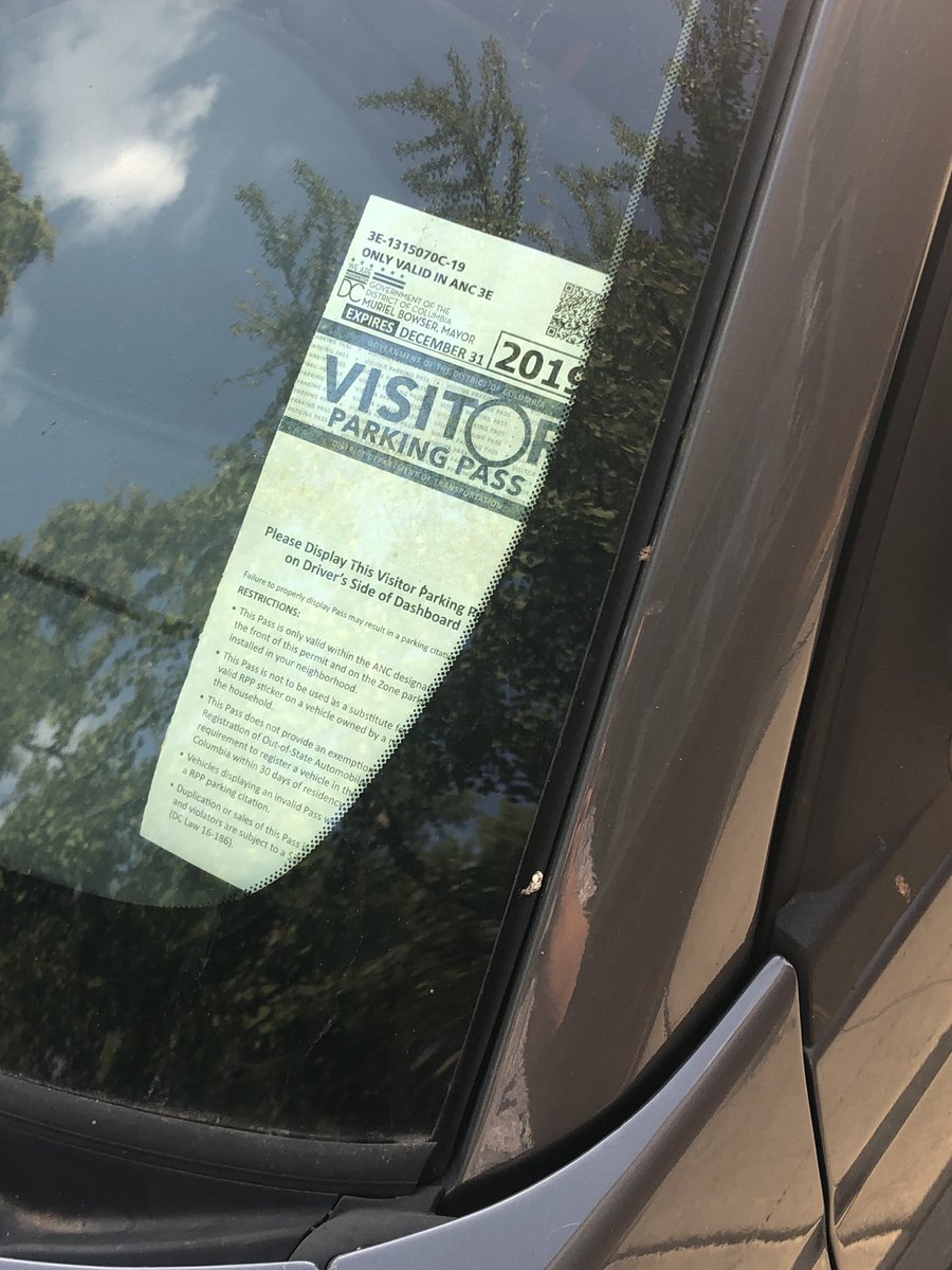 baddriversDC's tweet photo. Hi @DDOTDC and @DCDPW What is is proper procedure to report VPP misuse? Pictured pass has been used in Zone 2 parking only for weeks without enforcement and clearly states is for ANC 3C zone. cc @311DCgov https://t.co/Kj4Slpa8KP