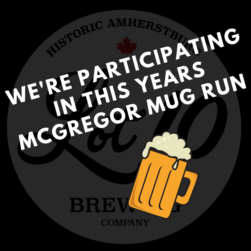 Lot10Brewing's tweet photo. #Lot10Brewery will be participating in this years #McGregorMugRun this #Saturday!
For more Information, click here! Home | McGregor Mug Run https://t.co/B4wlsiLfl6
#Amherstburg #Beer #CraftBeer #Local #Event #MugRun https://t.co/AJ7z5gcGLv