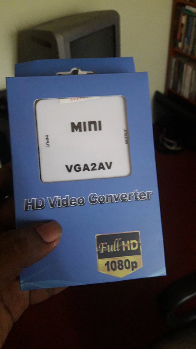 Its finally here! I now I can hook the batocera pc to the tv! I'd still be looking for one of these (tons of "vga to hdmi" converters out there but A/V stuff seems rare af now) if it wasnt for this one retailer who went the extra mile and had one specially ordered just for me.
