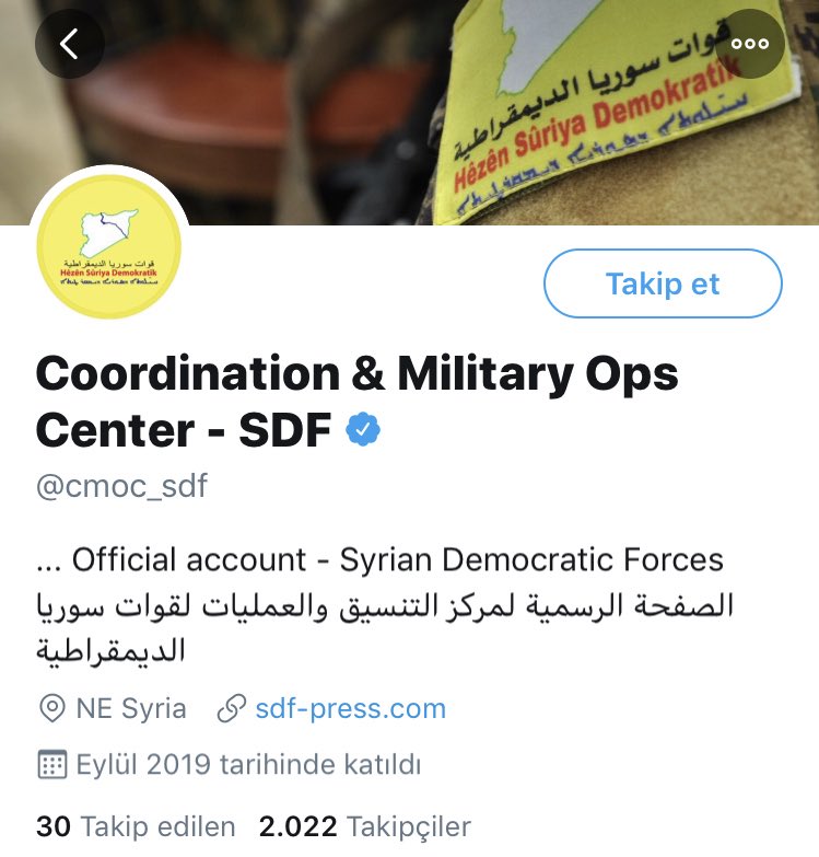 Saçma sapan gerekçelerle Türkiye’deki bir çok hesabı devamlı askıya alan  da @Twitter
YPG’nin yeni açtığı Twitter hesabını alelacele resmi hesap olarak tanımlayıp onaylayan da (mavi tik) @Twitter. 
Bu skandaldan geri dönüp açıklama yapılacak mı? 
@TwitterTurkiye ?