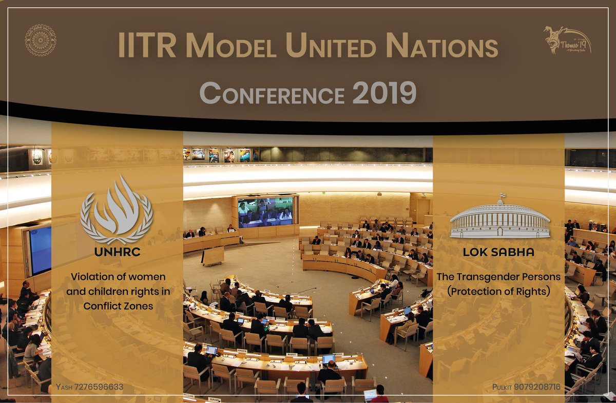 Here are the Agendas for IITR MUN.
Register at: thomso.in/mun