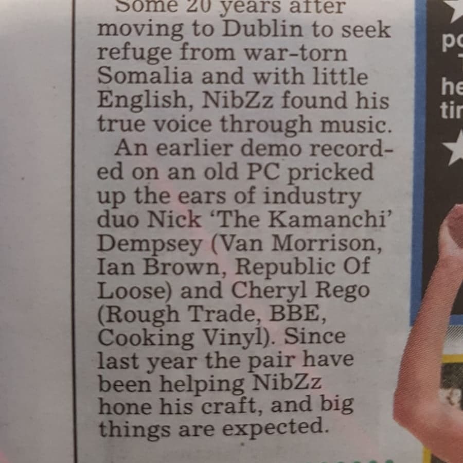 IamNibZz's tweet photo. Collab of the century or wha?? haha.. @iamnibzz and @dualipa together at last.. On page 20 of The Star at least haha.. Some nice words from the super nice folks at The Star about my debut single 'Dog With a Bone.' Check it out!!

#rap #rapmusic #irishrap #hiphop  #music #newmusic https://t.co/eE09dGKImi